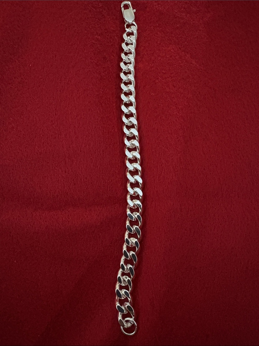 Sterling Silver Cuban Link Bracelet -